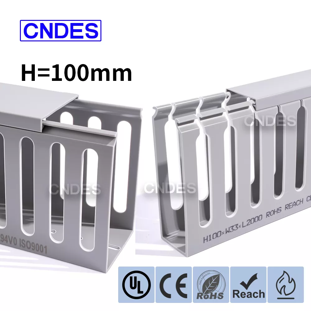 100mm উচ্চতা খোলা স্লট PVC ঘের তারের নালী