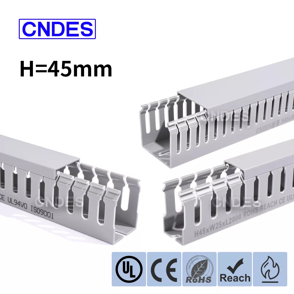 45 মিমি উচ্চতা স্লটেড পিভিসি তারের কভার নালী