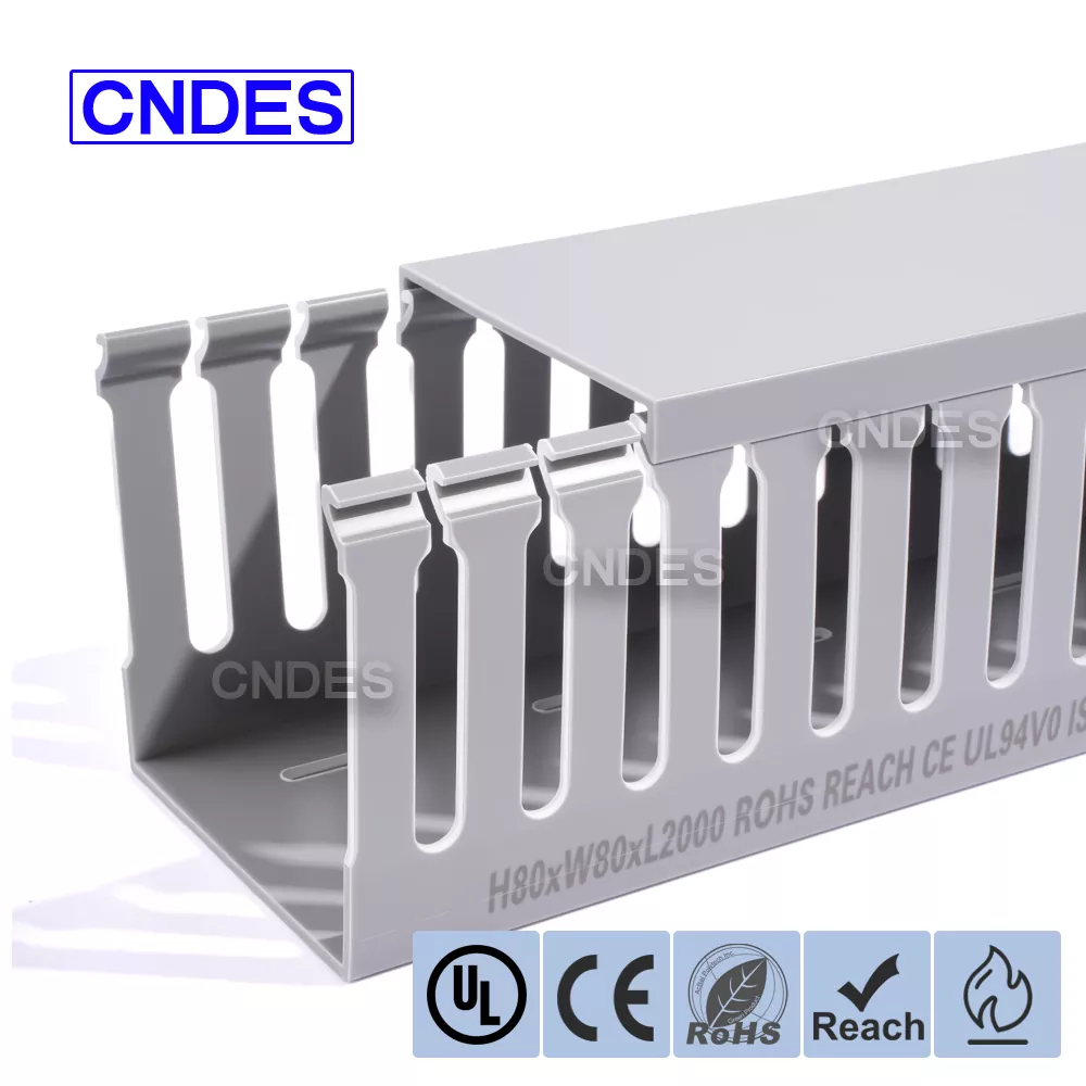 80×80 স্লটেড পিভিসি সুইচবোর্ড ওয়্যারিং ডাক্ট