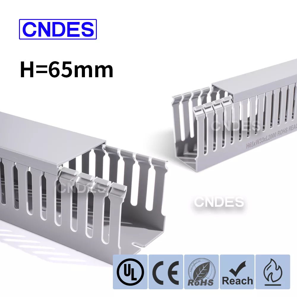 65mm উচ্চতা Slotted PVC শিল্প তারের নালী